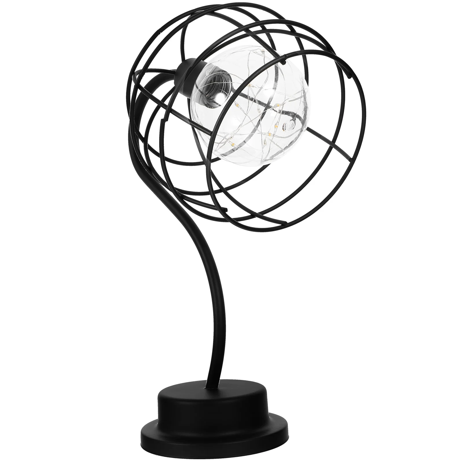 

Retro Night Light Decorative Desk Lamp Metal LED Pea Style Tabletop Iron Delicate