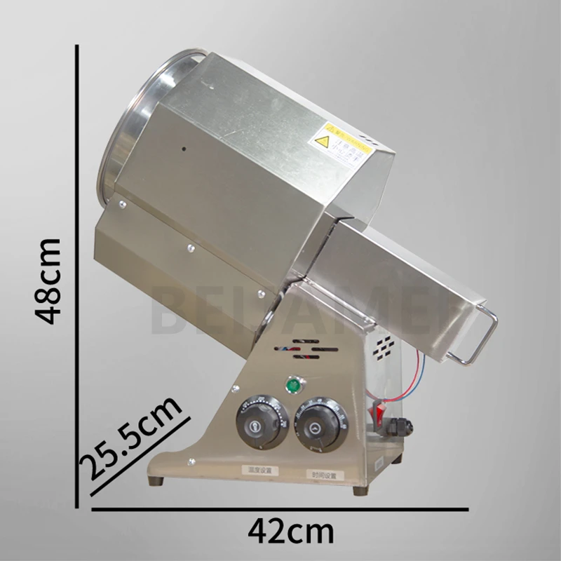 Electric 1500W Nut Roasting Baking Machine Chestnut Coffee Bean Peanut Roaster Stainless Steel Baking Roller Machine
