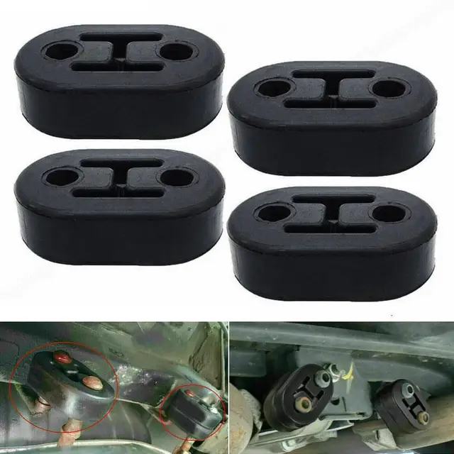 Exhaust Pipe Bracket 2 Holes Superior Replacement Black Universal Car Tail Pipe Mount for Car