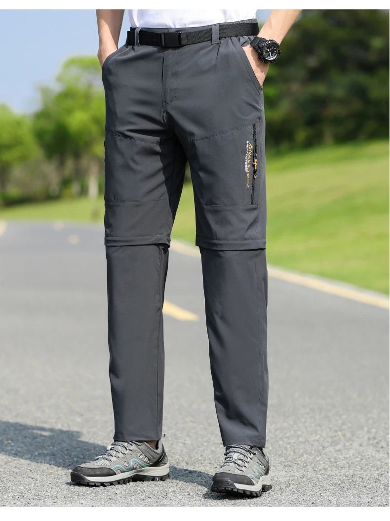 Men's Convertible Quick Dry Hiking Pants with Detachable Legs