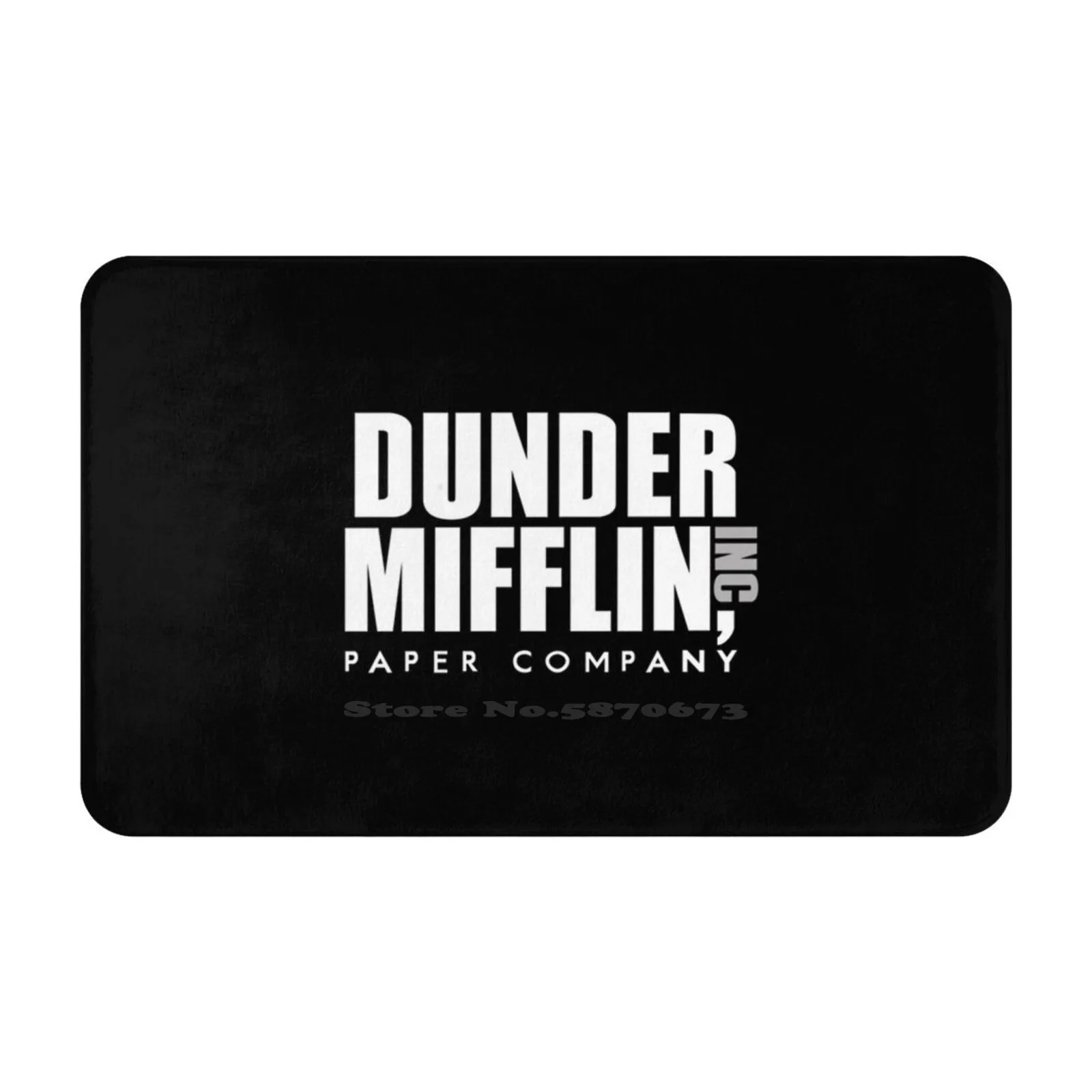 Black dunder Mifflin Logo From Tv Show the Office 3D 