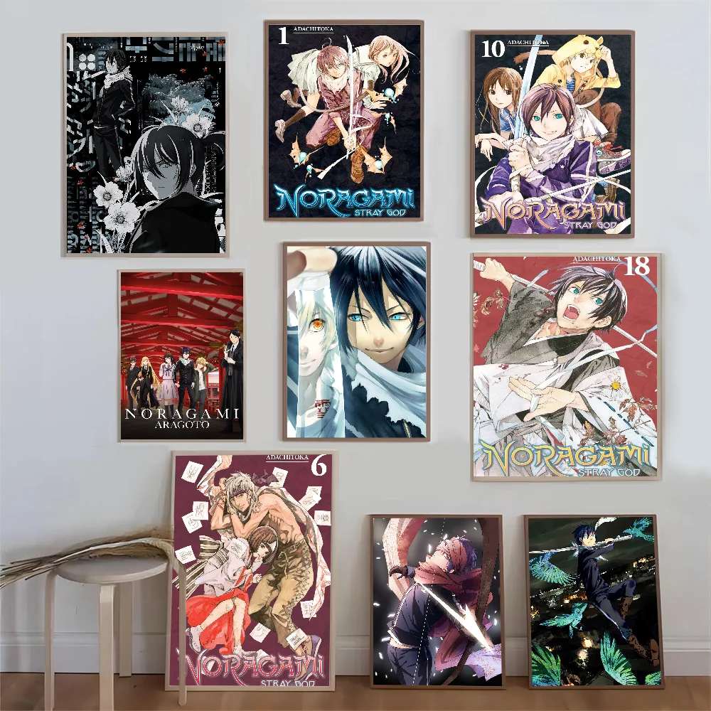 

Classic Anime Noragami Poster Good Quality Prints and Posters HD Quality Poster Wall Art Painting Study Home Decor