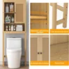 Rattan Over The Toilet Storage Cabinet, Adjustable Shelf, Behind Toilet Cabinet,Bathroom, Laundry, Wood Rack, Natural 5
