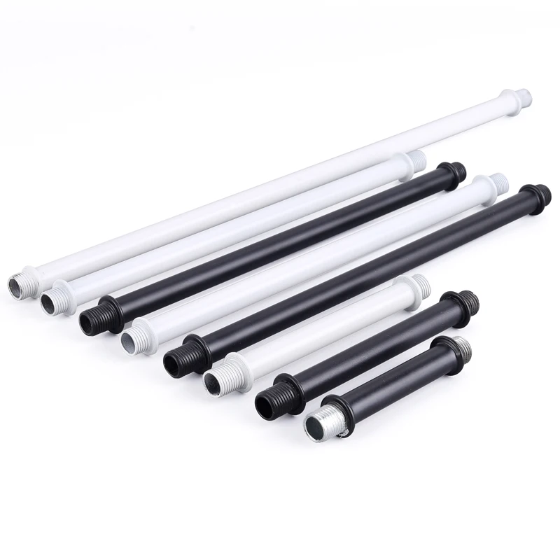 M10 Double-heads Outer Tooth Threaded Tube Hollow Straight Connection Rod Lamp Pipe led lamp accessories DIY Lighting Fitting Pitch 1.0