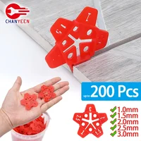 50-200Pcs Ceramic Spacers Clips Tile Leveling System 1/1.5/2/2.5/3cm for Floor Wall Tile Gap Leveling System Construction Tools 1