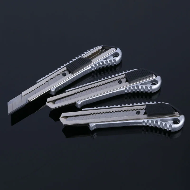 Stainless Steel Utility Knife Luxury Metal Wallpaper Knife Handle Paper Cutting Tools Office School Supplies Craft Production