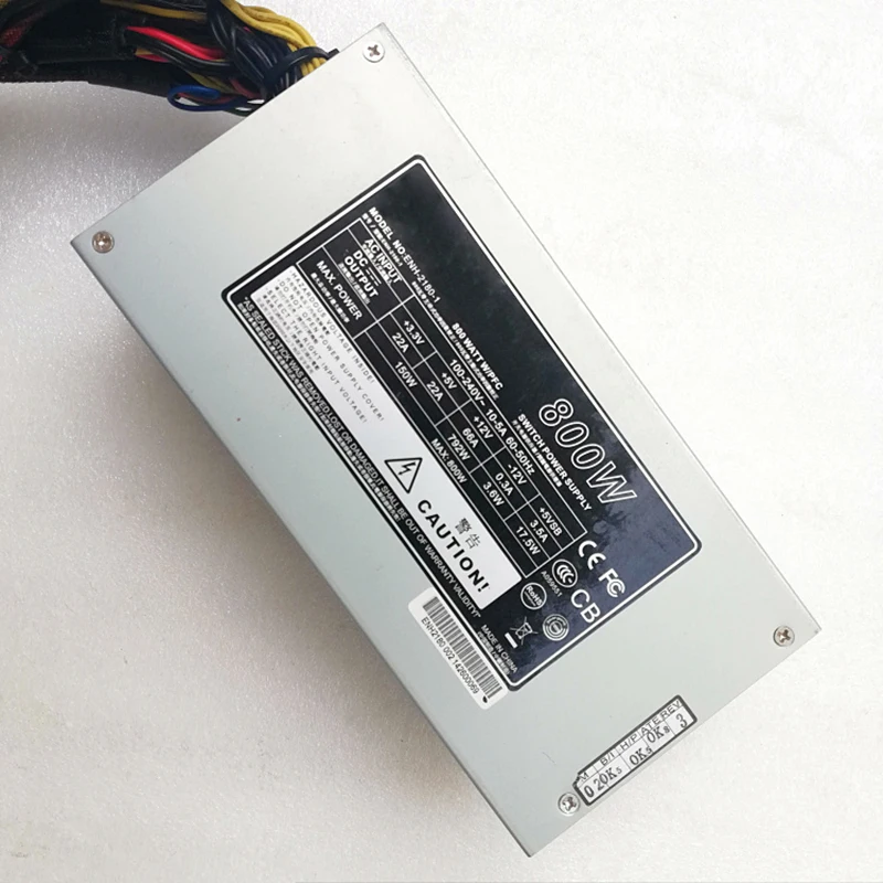 100 test for power supply for 2U 800W ENH 2180 1 24 8 4 4 Work