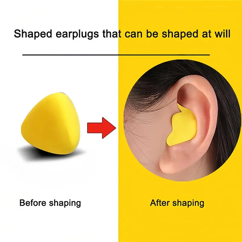 Moldable Ear Plugs for Sleeping Noise Cancelling PU Seal Great Adults Earplugs Sleep Noise Reduction