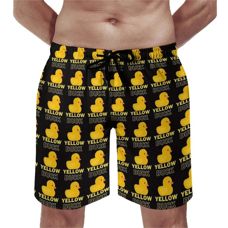 Summer New 3D Printed Cute Animal Yellow Duck Beach Shorts For Men Kid Funny Streetwear Swimming Trunks Fashion Cool Short Pants 4