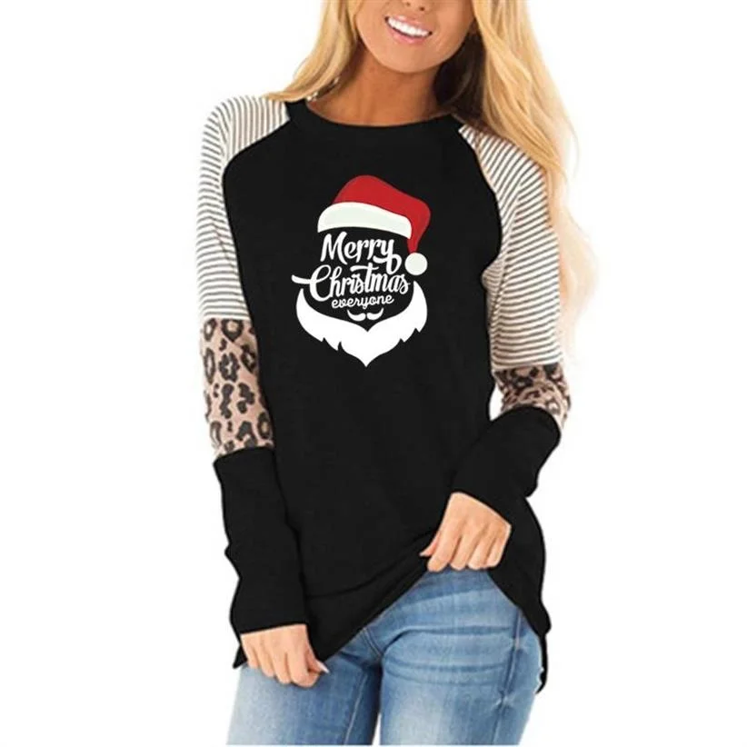 

Funny Cute Santa Printing Long Sleeve Christmas Women T Shirt Harajuku S-2xl Cotton Woman Tshirts Graphic Aesthetic Shirt Female