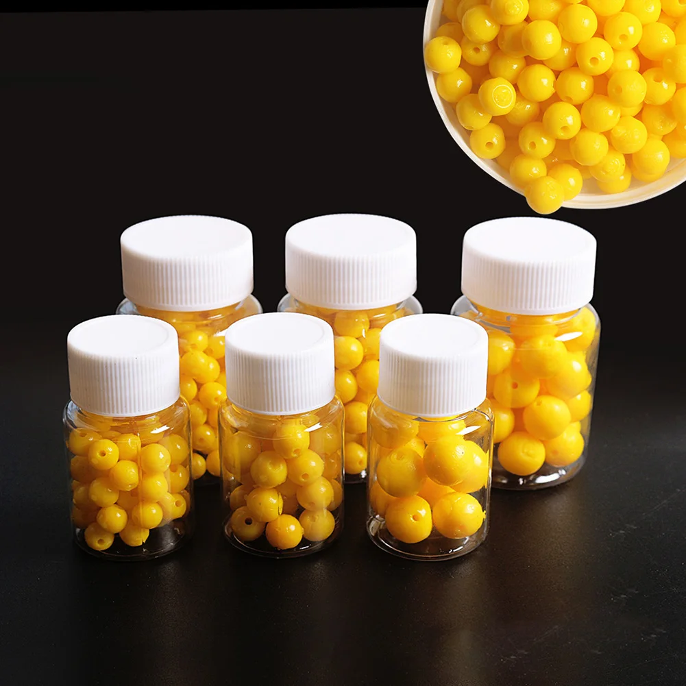 

1 Bottle 8-14mm Floating Ball Bait Corn Flavor Fishing Float Beads Silicone Soft Baits Vial/Large Silica Gel Fishing Lure