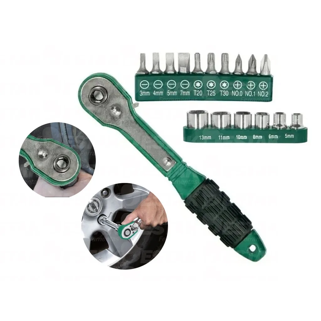 Philips C/ Bits Hex Socket Screwdriver Set and Sockets 17 Pieces 123 Useful