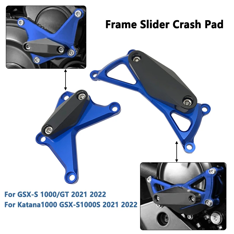 

Left&Right 4 Colors Frame Slider Crash Pad Engine Case Saver Cover For SUZUKI GSXS1000 GSX-S1000/F GT KATANA 2021 2022