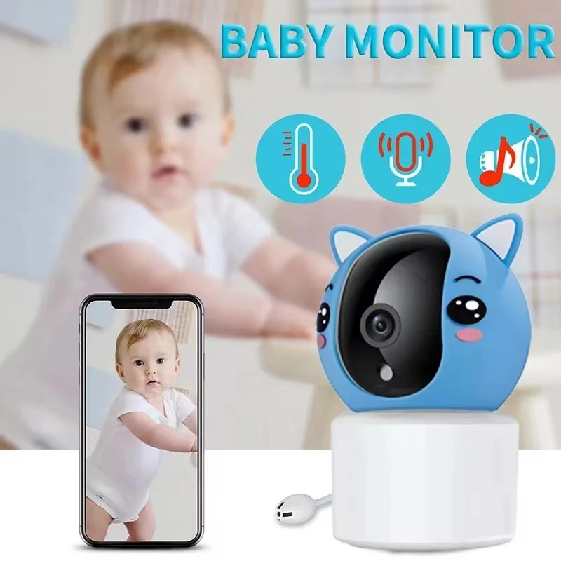 2MP 1080P Tuya APP Wireless PTZ IP Camera Temperature Display Lullaby Baby Monitor Intercom Crying Alarm Babysistter Nanny Cam security camera,wireless baby monitor,video baby monitor