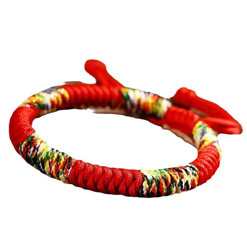 Tibetischer Buddhismus Glücksarmband Unisex geflochten verstellbar King Kong Knoten rote Schnur Armbänder für Männer Frauen Paar Pulsera – Detail 4