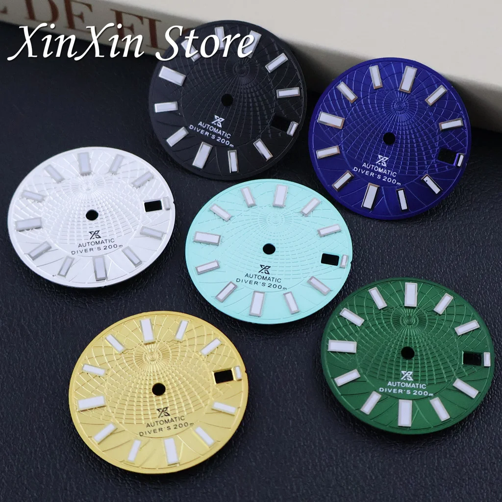 Green Luminous Mechanical Diver's Watch Accessory - 28.5mm Dial Diameter, High Quality