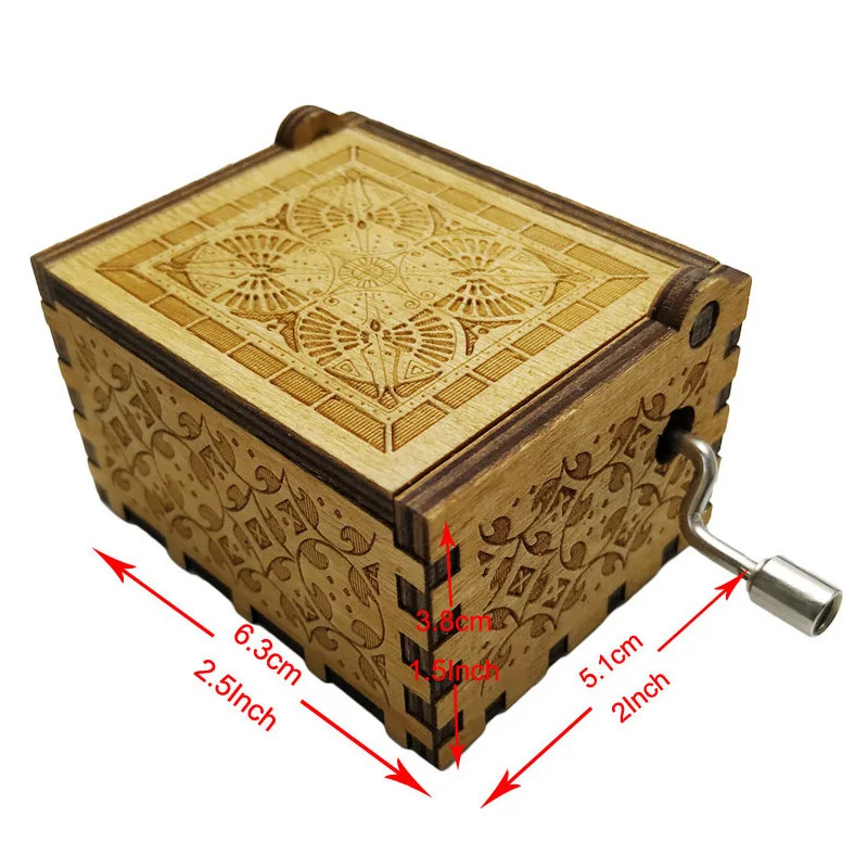 Zenzenzense Music Box Anime Your Name Laser Engraved Hand-operated Type Wooden Box Birthday Christmas Gift Home Decoration 4