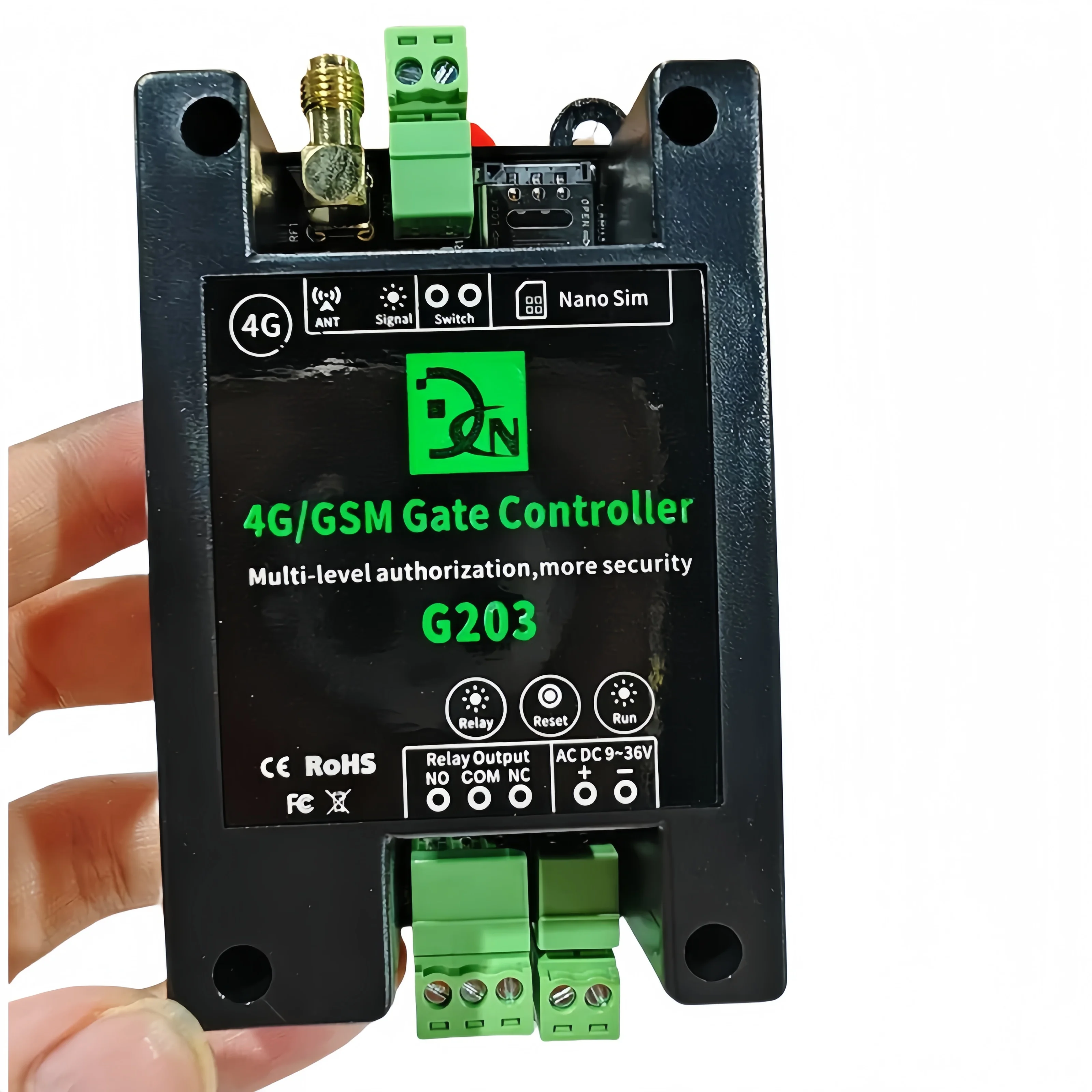 Sim Card Gate Controller G203 GSM Gate Opener 2G/4G Garage Access Remote Control Support Remote ...