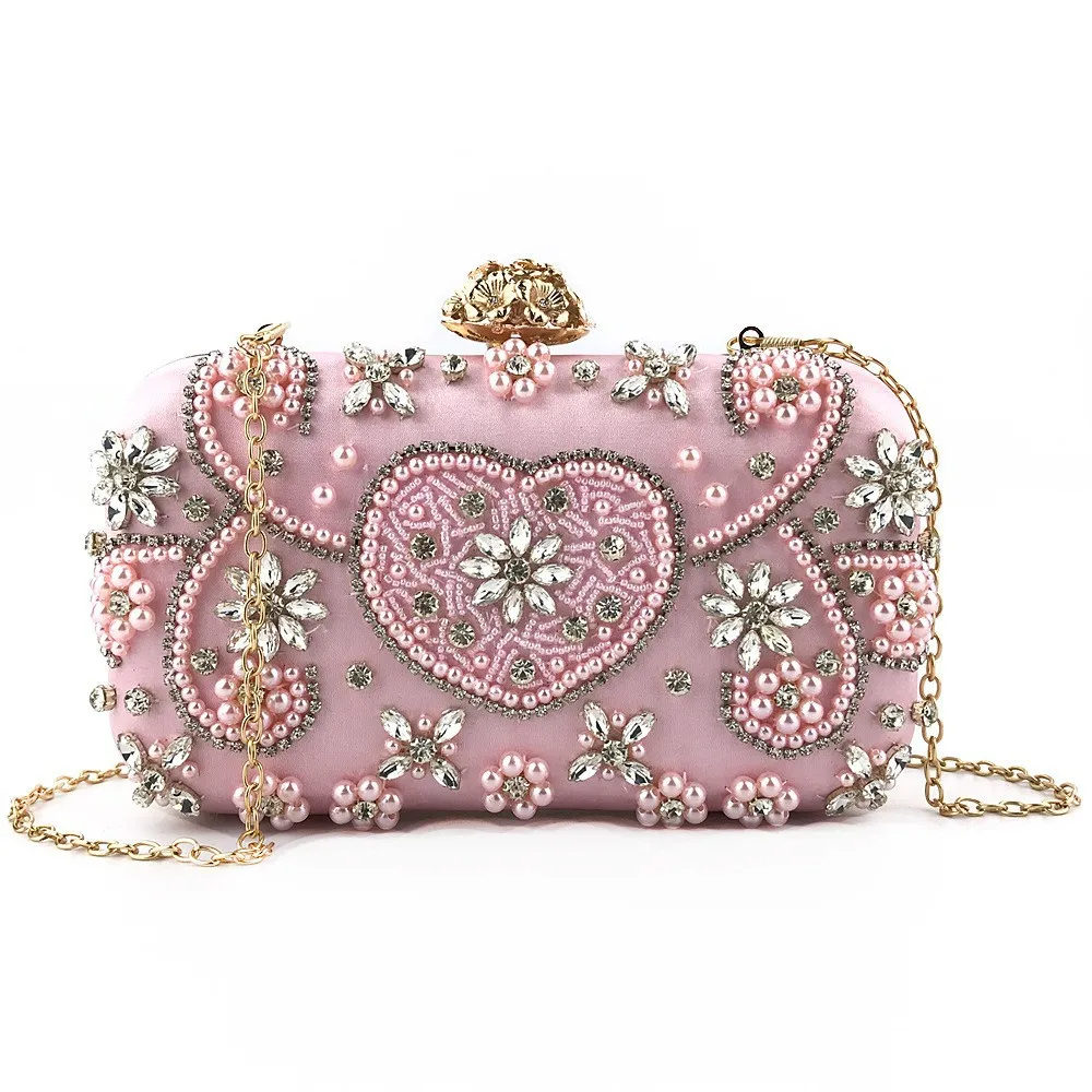 DOSYSO Rhinestone Bucket Bag Mini Evening Handbags Crystal Clutch For Women  Drawstring Crossbody Potli Sling Bags with Chain Stylish Ladies Glitter  Purse for Party Wedding Bling (Baby Pink). : Amazon.in: Fashion