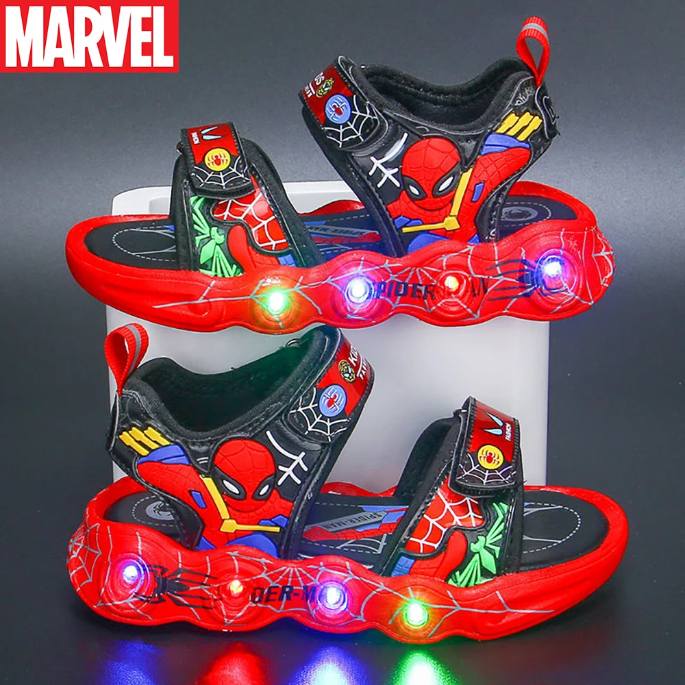 Sandals Kids Boys Outdoor Sandals Shoes Marvel Kids Led Outdoor