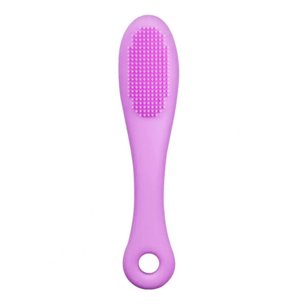 

Round Comfortable Pet Finger Brush Long Handle Pet Finger Brush Soft Silicone Toothbrush for Dogs Cats Easy-to-use for Pet