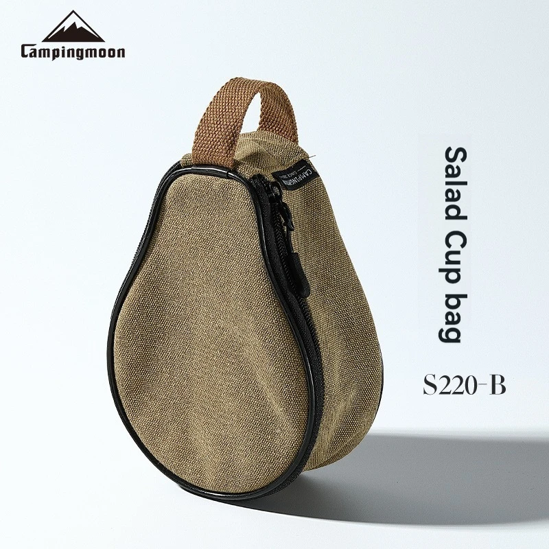 CAMPINGMOONOutdoor Camping Barbecue Tableware Storage Bag Wear-Resistant Snow Bowl Tote Bag Large Capacity Sundries Picnic Pouch