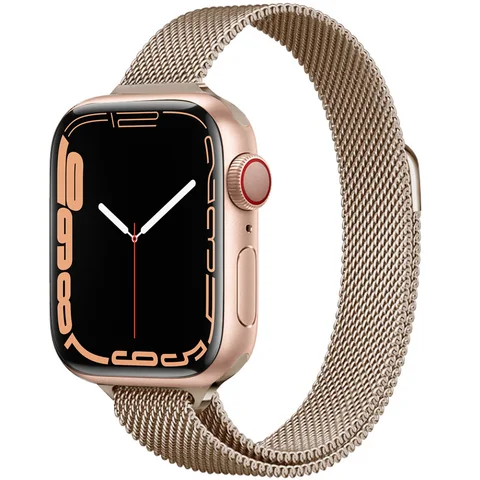 Magnetic Loop Strap For Apple watch Band 40mm 44mm 45mm 41mm 42mm 38mm Stainless steel bracelet iWatch series 3 4 5 6 se 7