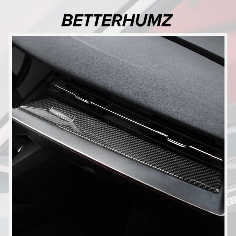 For Audi A3 8Y S3 2021-2025 Carbon Fiber Auto Center Console Dashboard Co-pilot Instrument Sticker Trim Car Interior Accessories