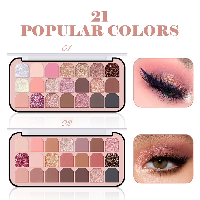 21-Shade Rock Rose Palette, a Highly Pigmented Eyeshadow Set with Versatile Shimmer and Matte Finishes, Perfect for Valentine's