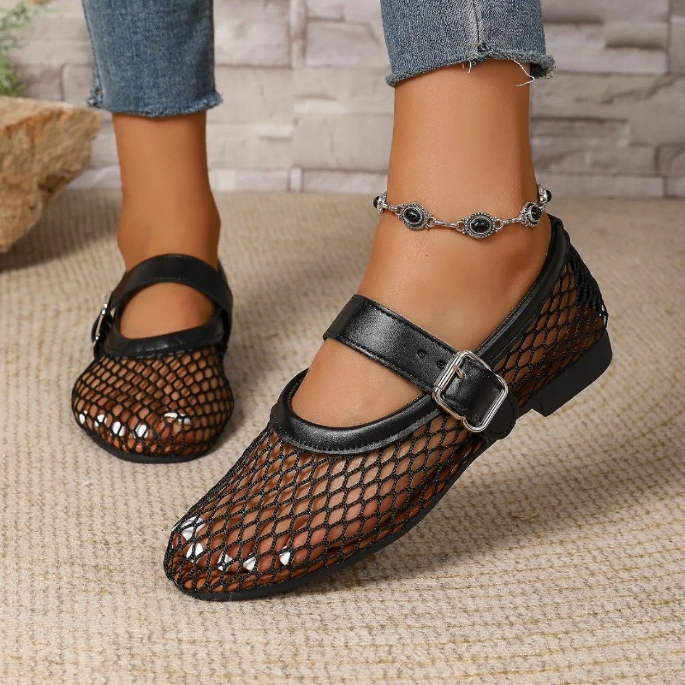 Sandalias de malla transpirable para mujer playa y exterior_voghion.com