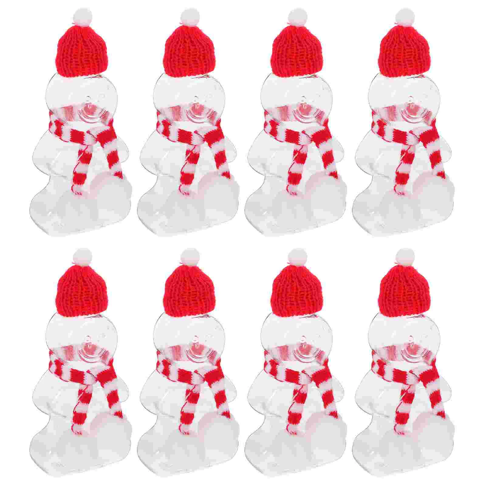 

Gingerbread Man Drink Bottle Christmas Juice Bottles Aluminum Cap Plastic Water Candy Container Reusable with Caps