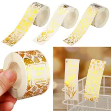  Creative Sealing Labels Party Weddings Package Decor For Your Purcahse Gold Stamping Thank You Stickers Floral Pattern 