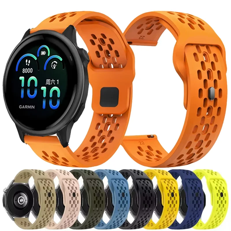 22mm 20mm Sport Silikon Armband Für Garmin Forerunner 165 55 965 745 245 265 255 Vivoactive 6 5 4 3 Venu 3 2 SQ2 Musik Armband