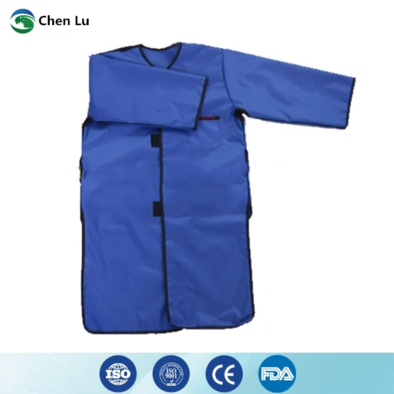 Radiological protection long sleeve lead overcoat x-ray gamma ray protective 0.35/0.5mmpb adjustable waist belt lead clothing