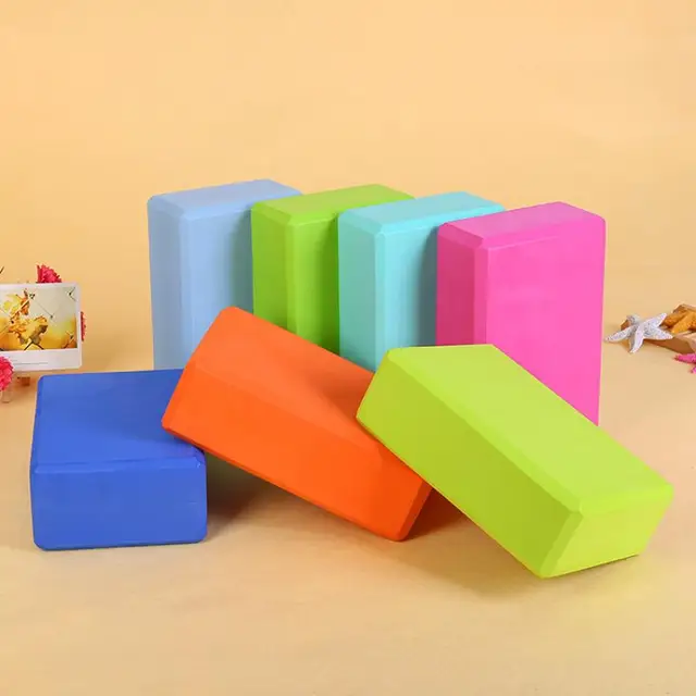 2PCS EVA Gym Blocks Foam Brick Training Exercise Fitness Equipment Dance Yoga Auxiliary Tool Stretching Body Shaping Yoga Blocks 3