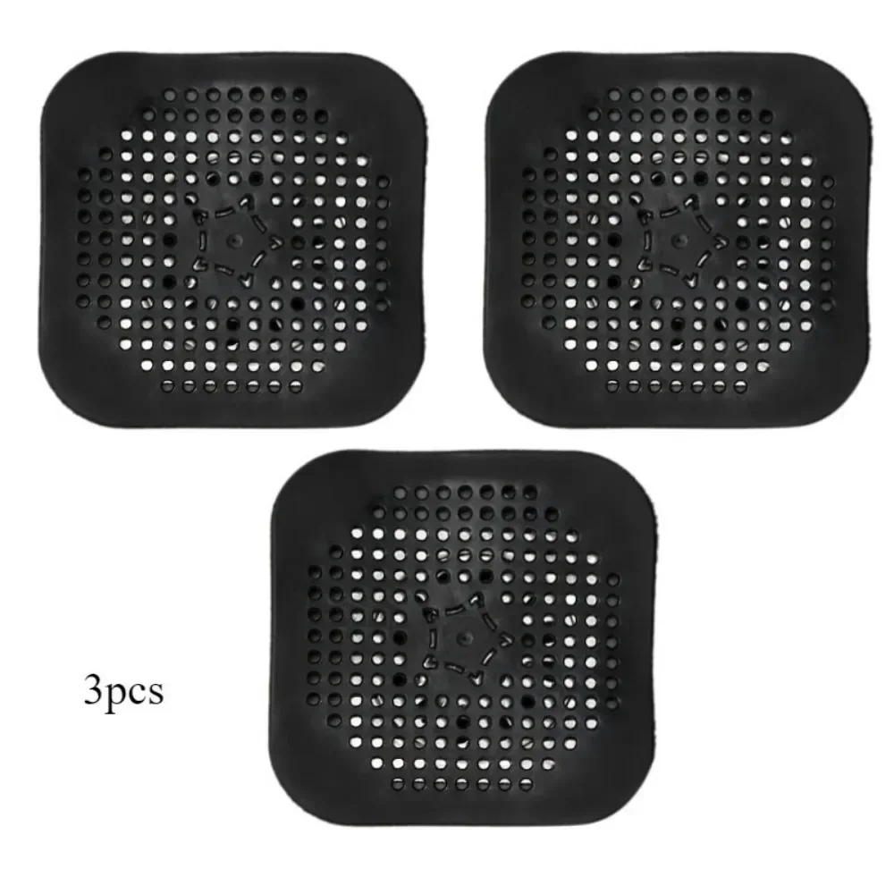 3pcs Drain Hair Catcher Filter Sink Anti-blocking Strainer Bathtub Shower Floor Silicone Stopper Cover Kitchen Bathroom Accessor sink filter shower drain catcher hair drain catcher floor drain hair catcher drain hair catcher