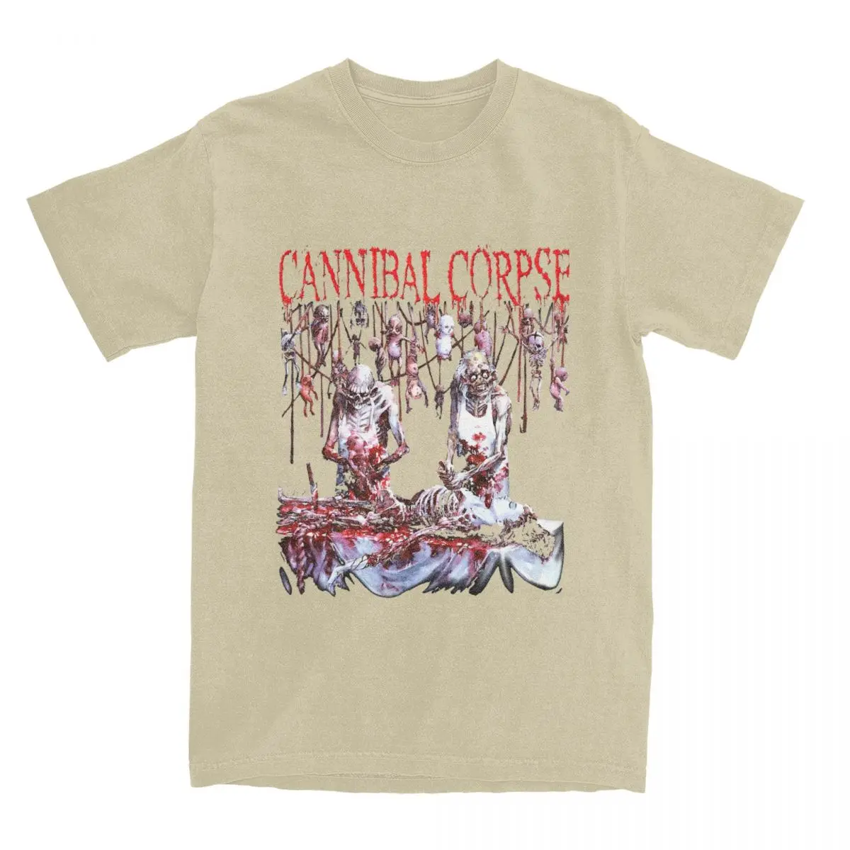 thumbnail image 1 of Camiseta de algodón puro para hombre y mujer, camisa con estampado de Cannibal Corpse Butchered At Birth, accesorios, banda, 1 of 5