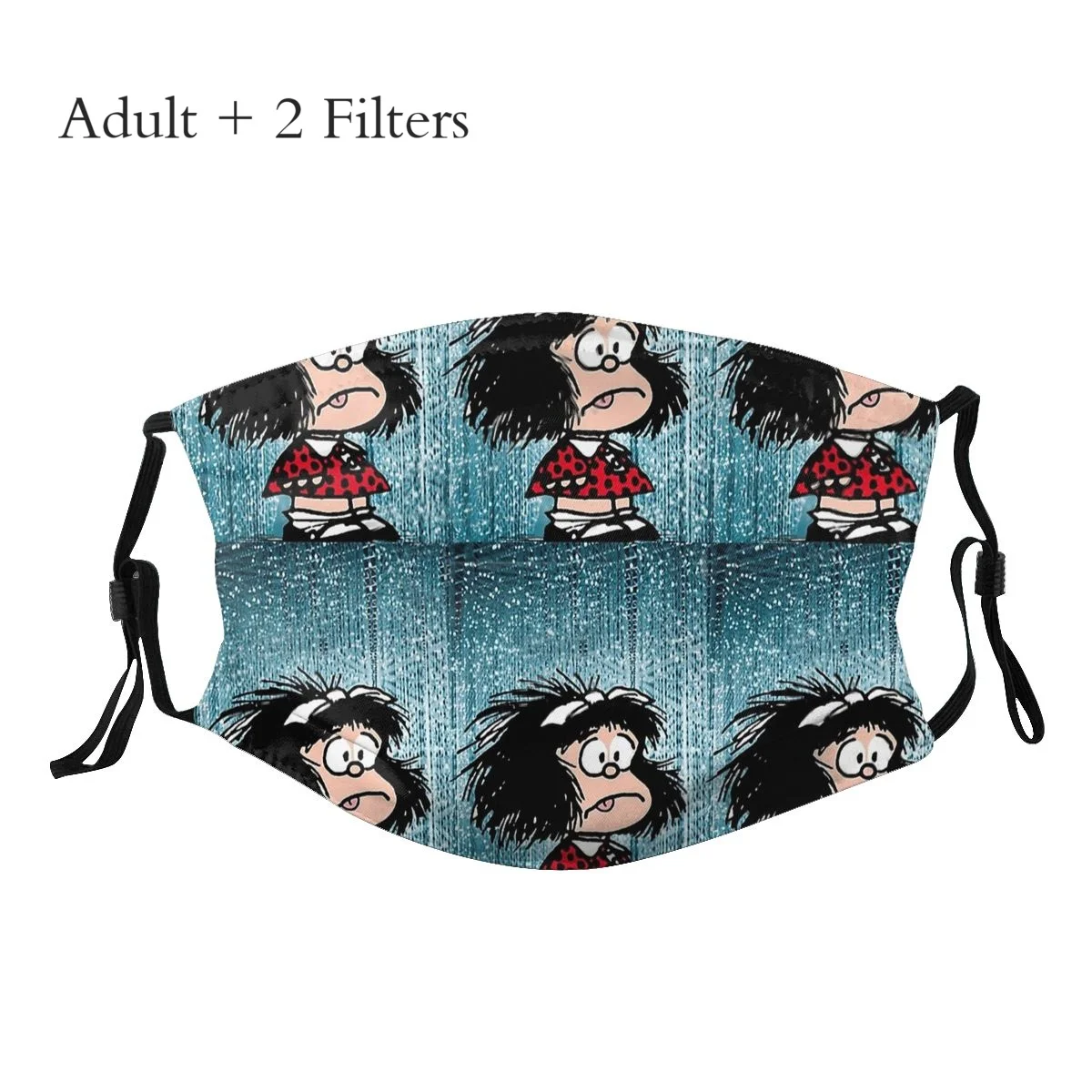 

Mafalda Miguelito Comic Newest Mask In Shock Maseczka Printed Universal Reutilizable Healthy With PM2.5 Filters
