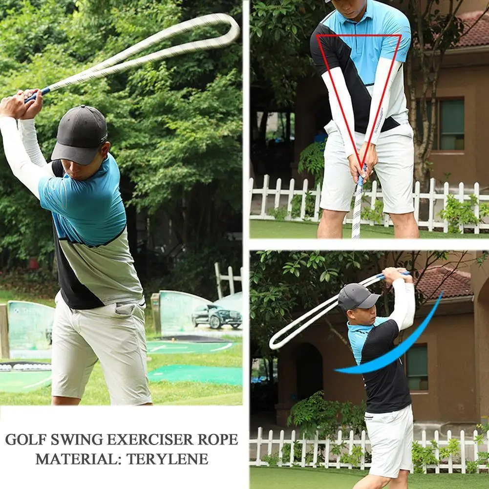 

1pcs PU Golf Swing Exerciser Rope Elastic Golf Training Rope Corrective Sporting Durable Portable Aids Accessories Action A0H0