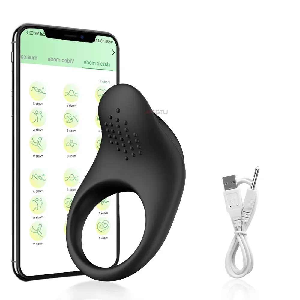 APP Control Vibrating Cock Ring for Men Vibrator Ejaculation Delay Male Penis Ring Erotic Sex Toys for Couples Adult Goods