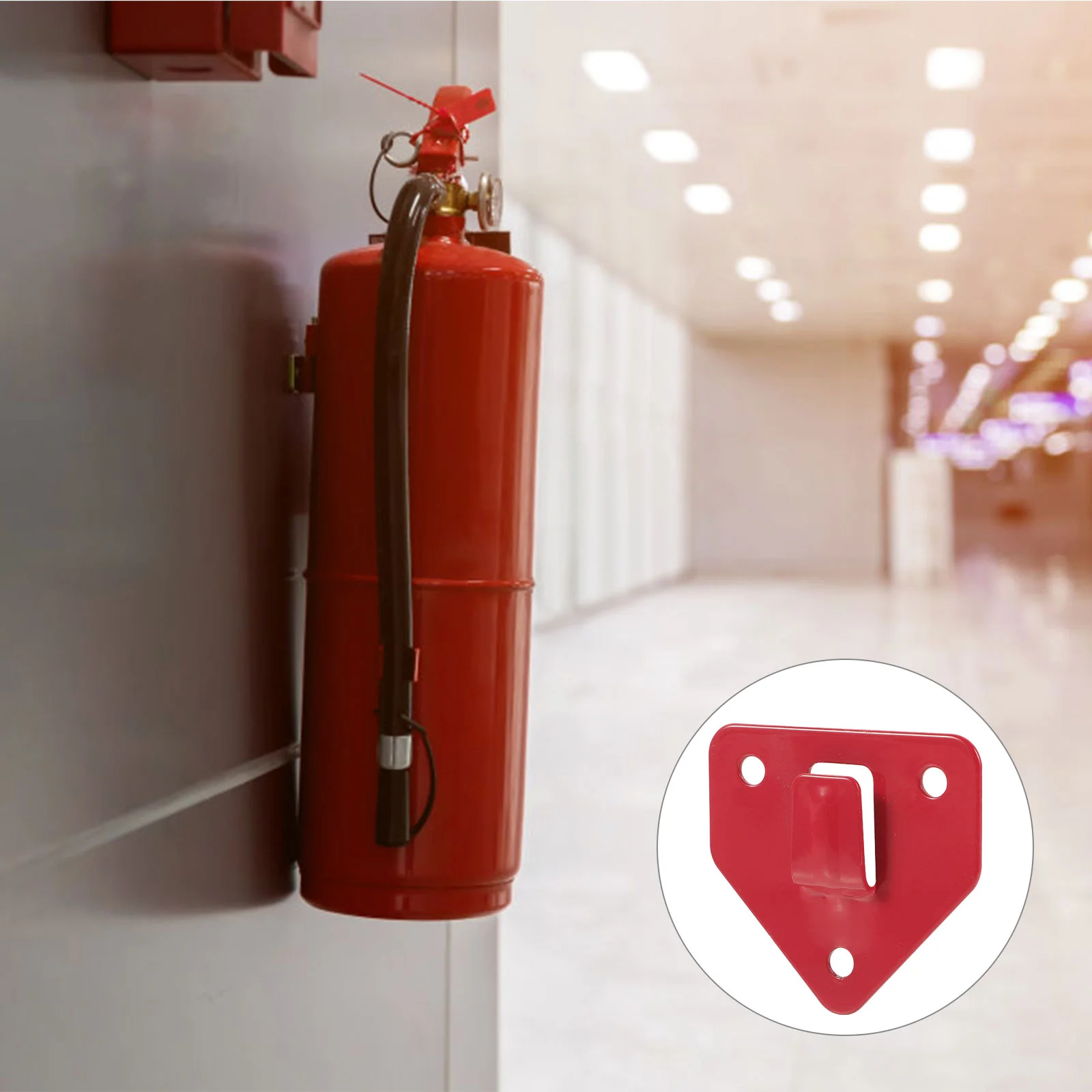 

8 Pcs Fire Extinguisher Hanger Bracket for Home Wall Hook Triangle Mounting Iron Holder