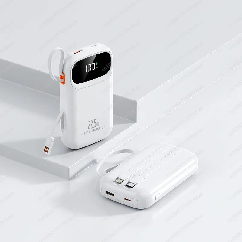 Business PD digital display fast charging mobile phone with its own cable, power bank 20000mAh mobile power supply