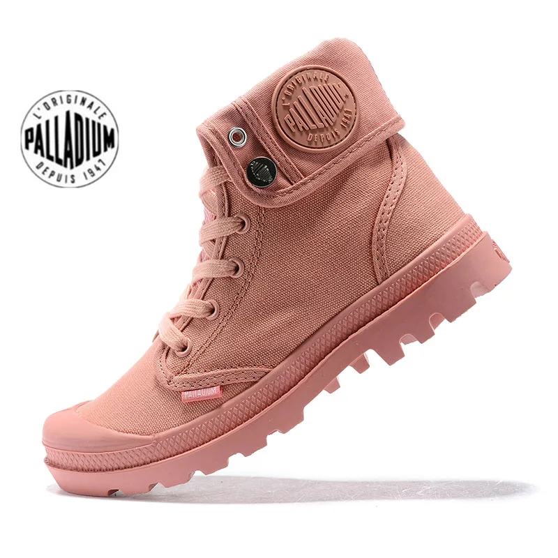 

PALLADIUM Women's Boots Solid Canvas Flap Collar Toe College Style Fashion Chaussure Hommes Features Canvas Shoes