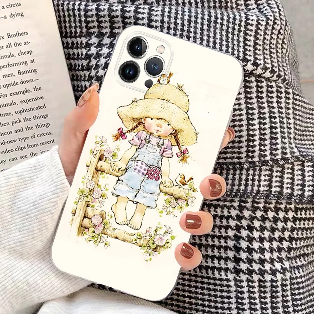 Sarah Kay Girl Cute Phone Case with Clear Back Cover