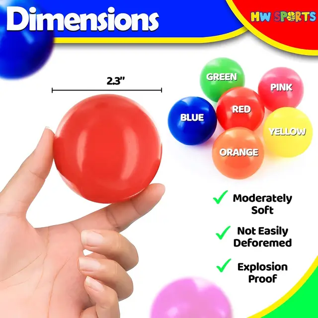 Play Balls for Ball Pit, Plastic Crush Proof, Phthalate & BPA Free, Assorted Colors (400 Balls)