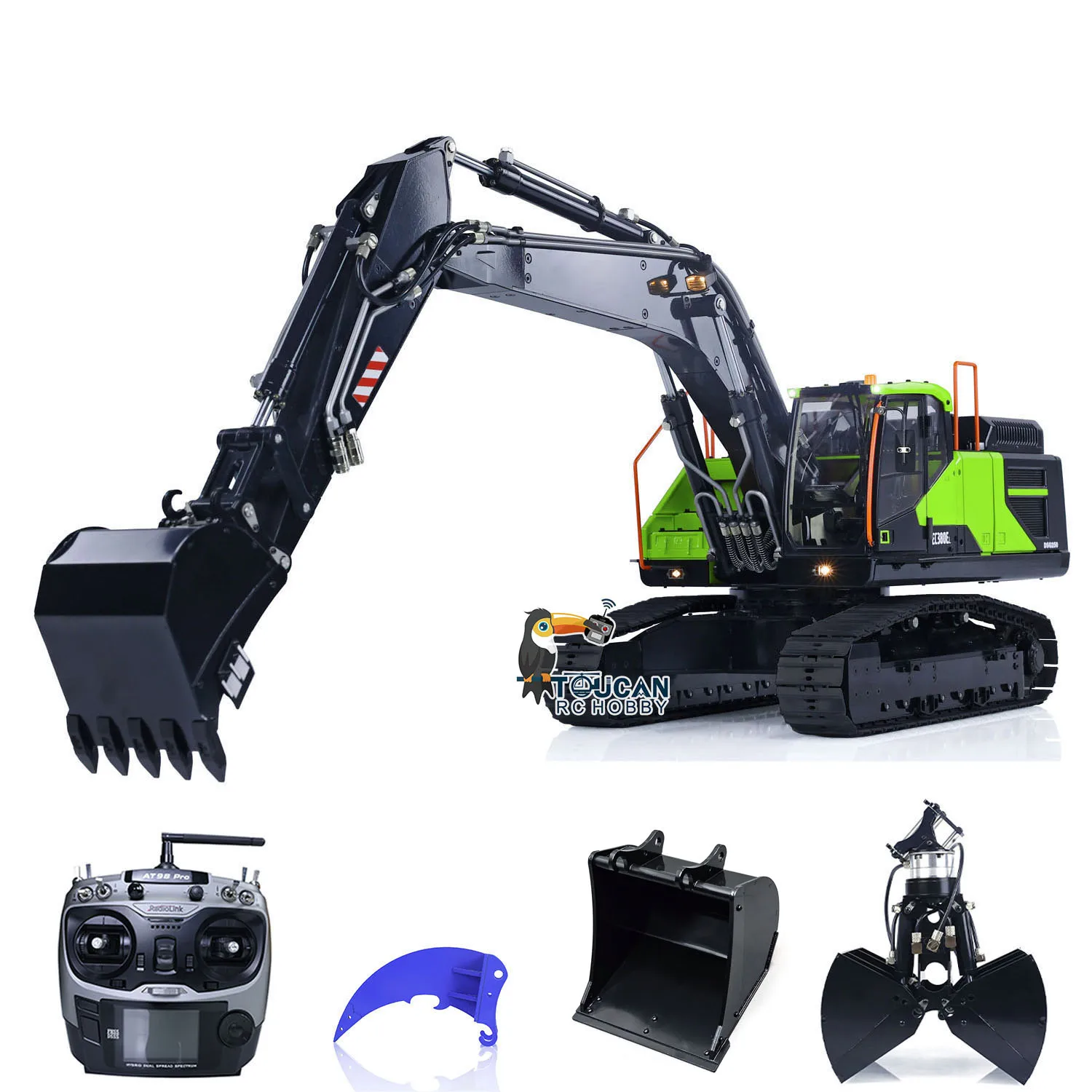 Toys 1:14 Tracked EC380 Remote Control Hydraulic Excavator RC Digger Finished Trucks Engineering Car Vehicles for Boys TH22525 3