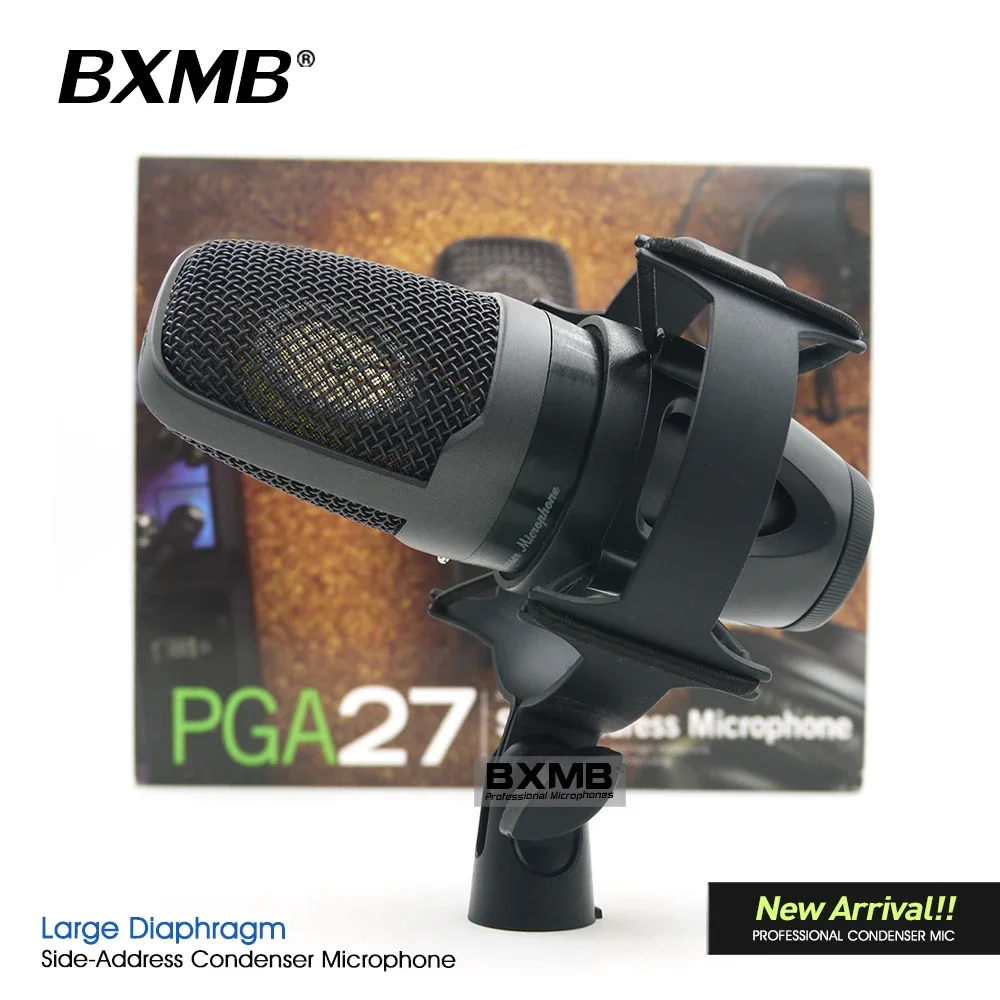 

Professional PGA27 Large Diaphragm Side-Address Cardioid Condenser Microphone Mic for Studio Recording Performance Live Vocals