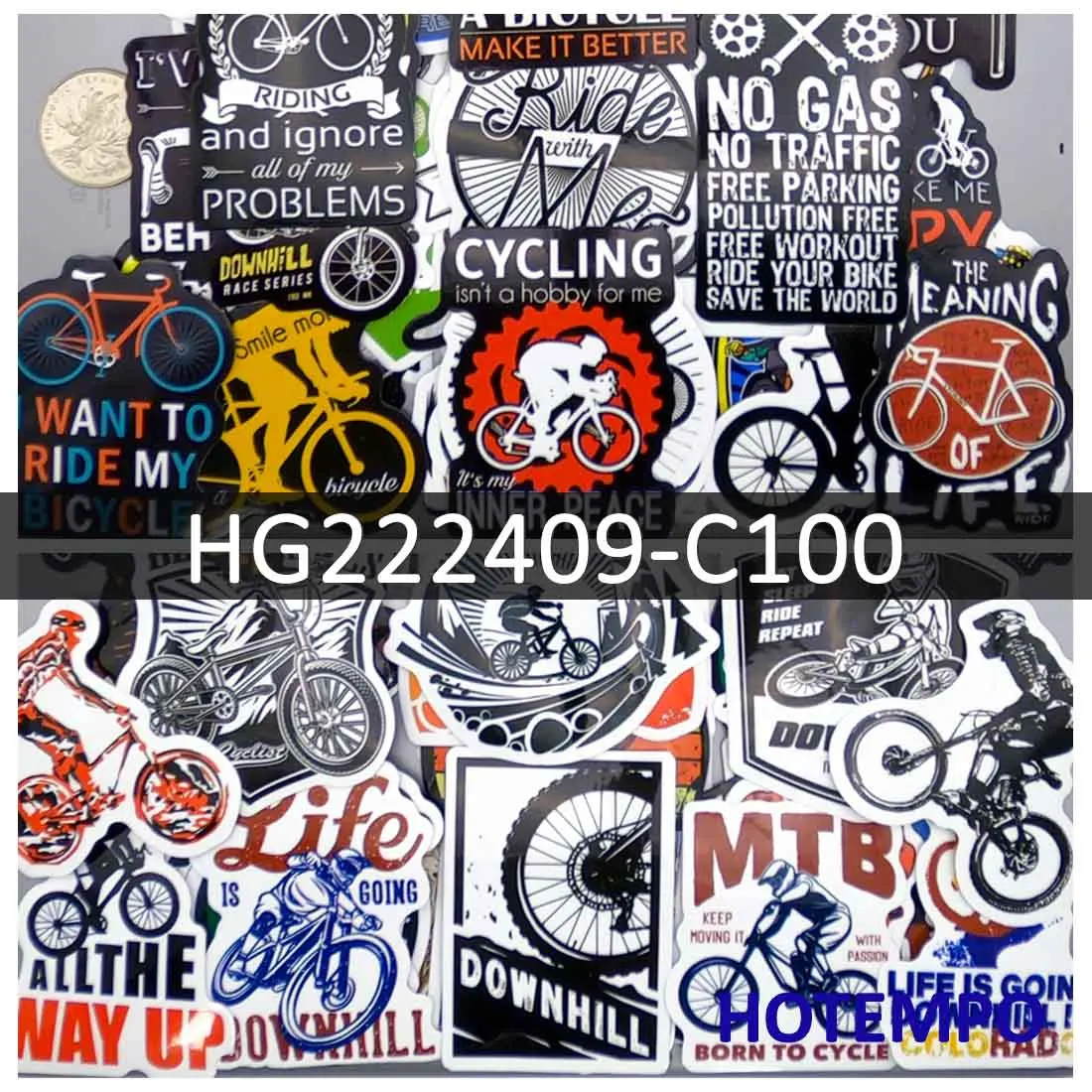 

50/100PCS Cycling Bicycle Sports BMX Mountain Bike Downhill Waterproof Stickers for Motorcycle Car Suitcase Phone Laptop Sticker