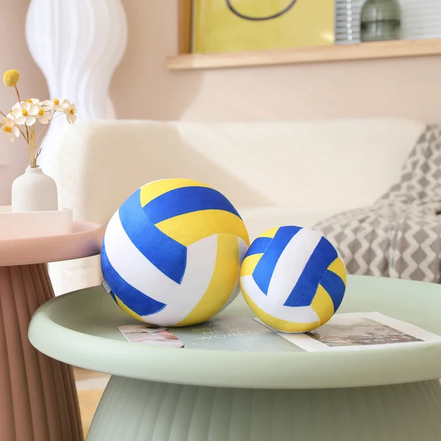 Simulatied Volleyball plush toys Ball Plush Toy Cute Volleyball Props Pillow Accompany Kids Soft Gifts for Girls Boys Room Decor 6