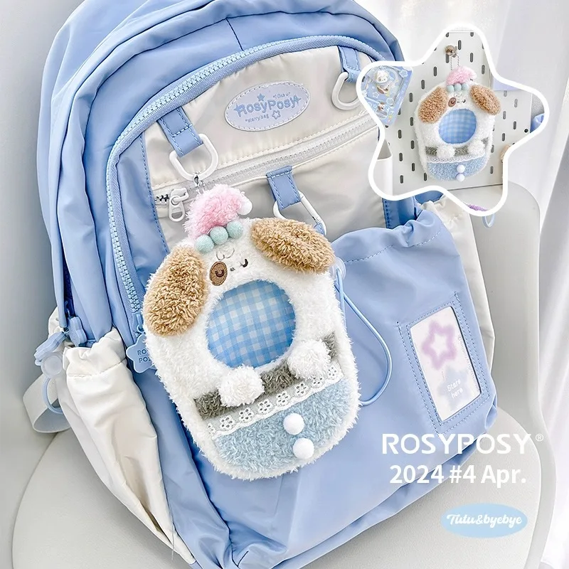 ちくんプロフさん専用 パッチワークバッグ&財布 MINKYS Kawaii Fluffy Rabbit Puppy 3 inch Kpop Photocard